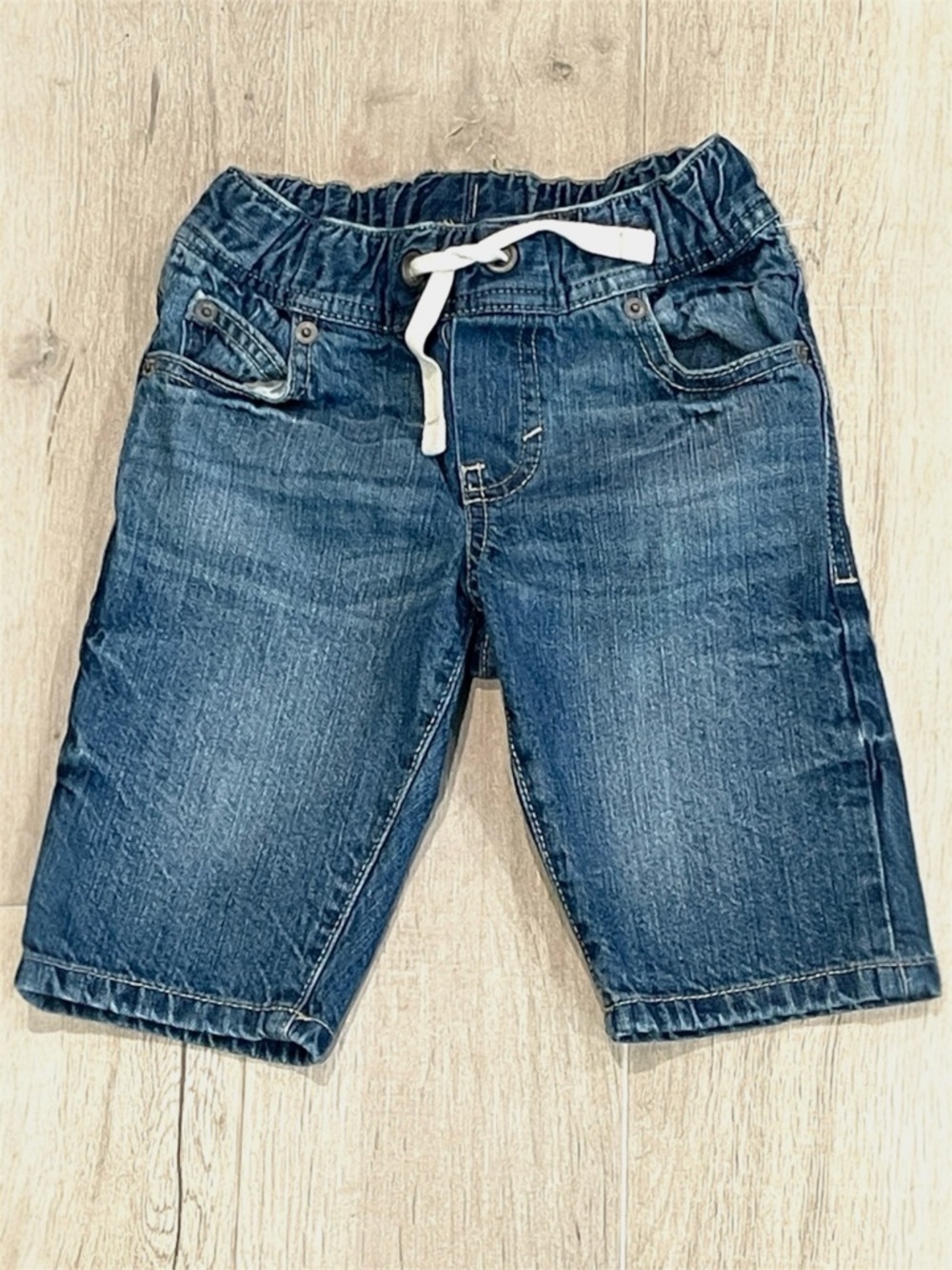 GAP Kids Blue Denim Shorts with Drawstring Size XS Regular